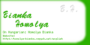 bianka homolya business card